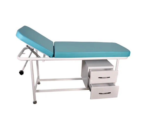 تخت معاینه یک شکن کشودار پایه ثابت تخت معاینه یک شکن کشودار پایه ثابت